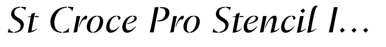 St Croce Pro Stencil Italic